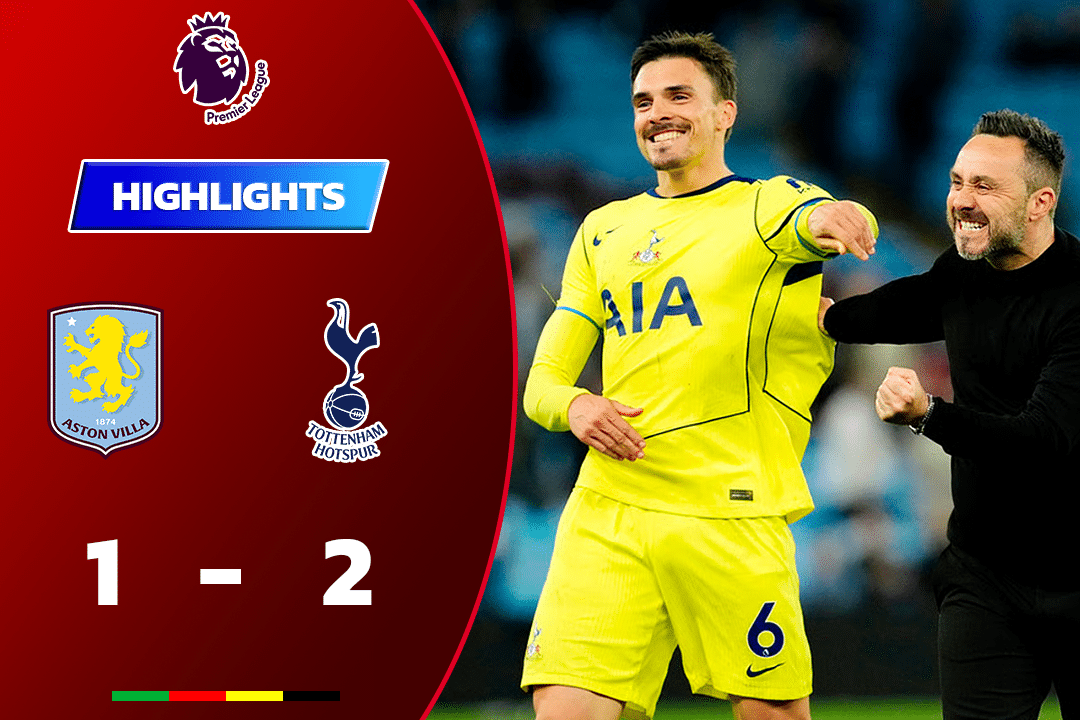 ไฮไลท์ฟุตบอล แอสตัน วิลล่า 1-2 สเปอร์ส