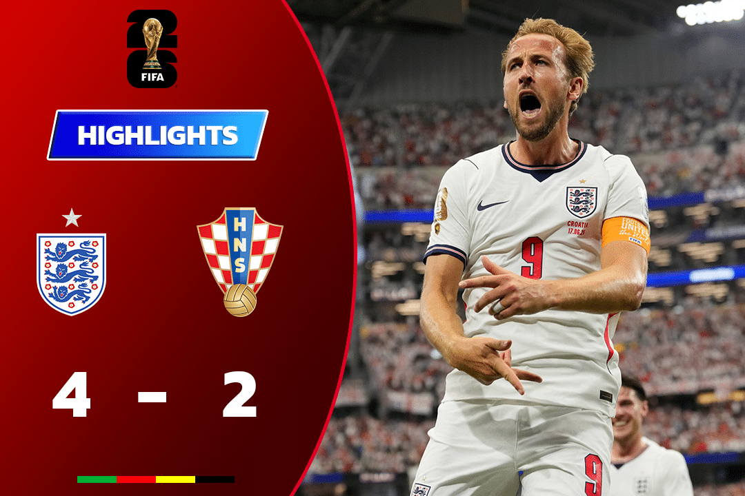 ไฮไลท์ฟุตบอล อังกฤษ 4-2 โครเอเชีย