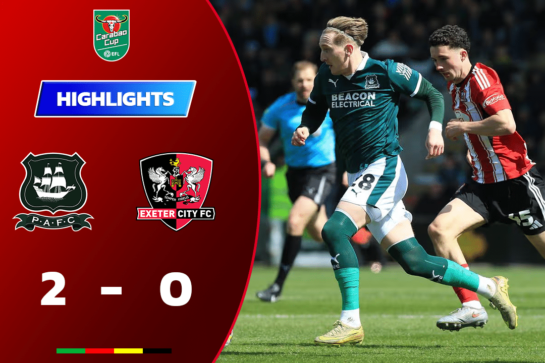 ไฮไลท์ฟุตบอล พลีมัธ 2-0 เอ็กเซเตอร์