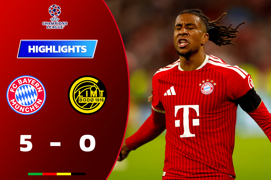 ไฮไลท์ฟุตบอล บาเยิร์น มิวนิค 5-0 โบโด กลิมท์